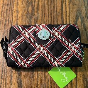 New with $49 tag: Vera Bradley Turnlock Wallet retired pattern Minsk Plaid